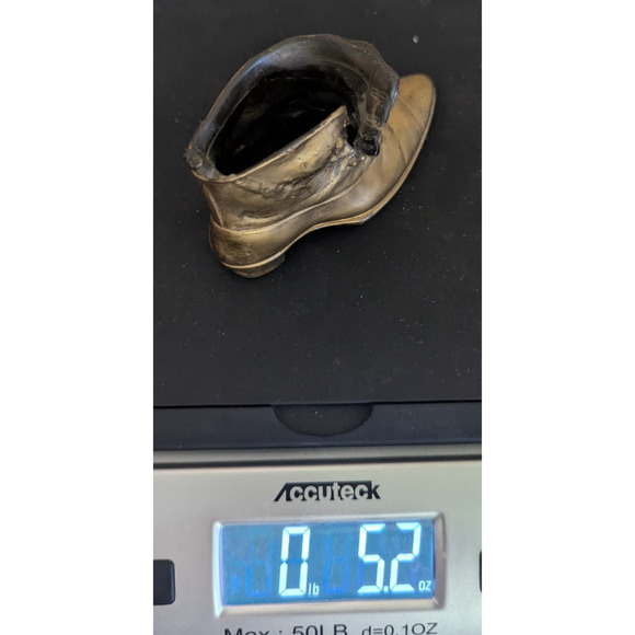 Vintage Metal Boot Shoe Jennings Bros. Marked JB 3.75" Long - Picture 7 of 8